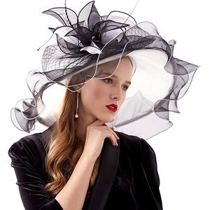 Elegant Black and White Women's Hat